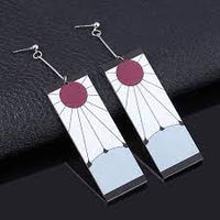 Acrylic Tanjiro Earrings Demon Slayer